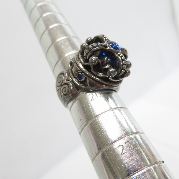 実際に弊社で買取させて頂いた【ギャラ付き】LEATHERS & TREASURES/レザーズアンドトレジャーズ NEW imperial KINGS CROWN RING w/stone 19号の画像 8枚目