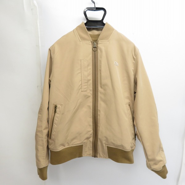実際に弊社で買取させて頂いたLACOSTE/ラコステ リバーシブル ライトウエイトコットンボンバージャケット BH3330 US Sの画像 2枚目