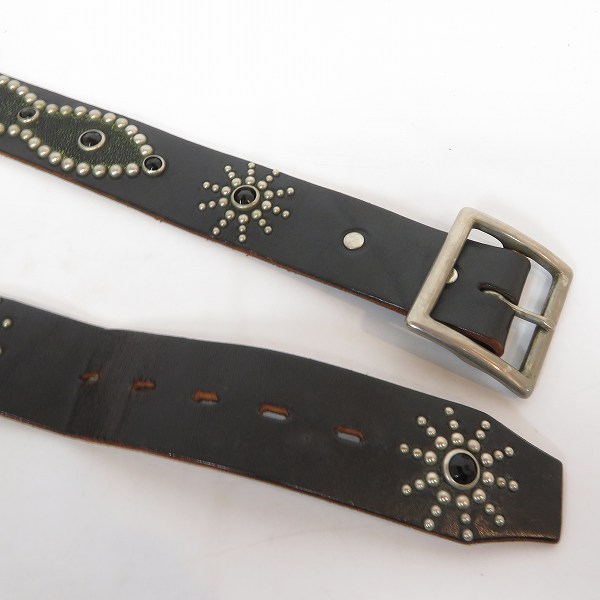 実際に弊社で買取させて頂いたHTC/Hollywood Trading Company/エイチティーシー スタッズストーン付きベルト Size：36の画像 3枚目