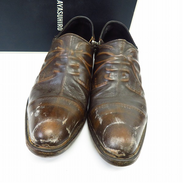 実際に弊社で買取させて頂いたMIHARAYASUHIRO/ミハラヤスヒロ 炙り出しストレートチップシューズ 26 