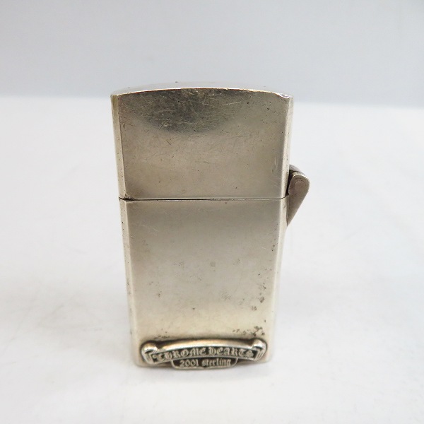 実際に弊社で買取させて頂いたCHROME HEARTS/クロムハーツ ZIPPO/ジッポー V1 CHクロス スリム ライターの画像 1枚目