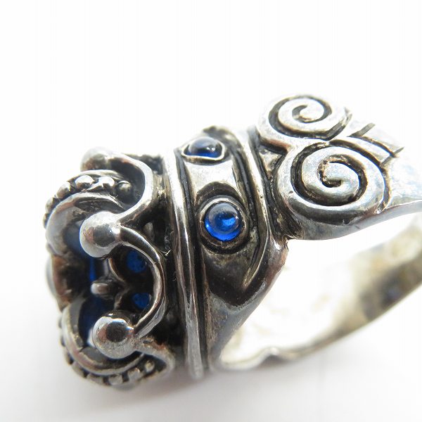 実際に弊社で買取させて頂いた【ギャラ付き】LEATHERS & TREASURES/レザーズアンドトレジャーズ NEW imperial KINGS CROWN RING w/stone 19号の画像 6枚目