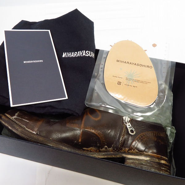 実際に弊社で買取させて頂いたMIHARAYASUHIRO/ミハラヤスヒロ 炙り出しストレートチップシューズ 26 の画像 8枚目