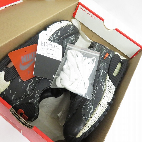 実際に弊社で買取させて頂いたNIKE×ATMOS/ナイキ×アトモス AIR MAX 90 PREMIUM スニーカー ブラック タイガー カモ 333888-024/28の画像 7枚目