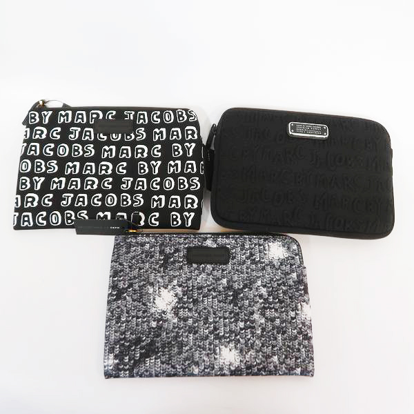 実際に弊社で買取させて頂いた【未使用】MARC BY MARC JACOBS/マークバイマークジェイコブス ミニクラッチ/ポーチ M0002302/M0003463/M0002308 3点セット