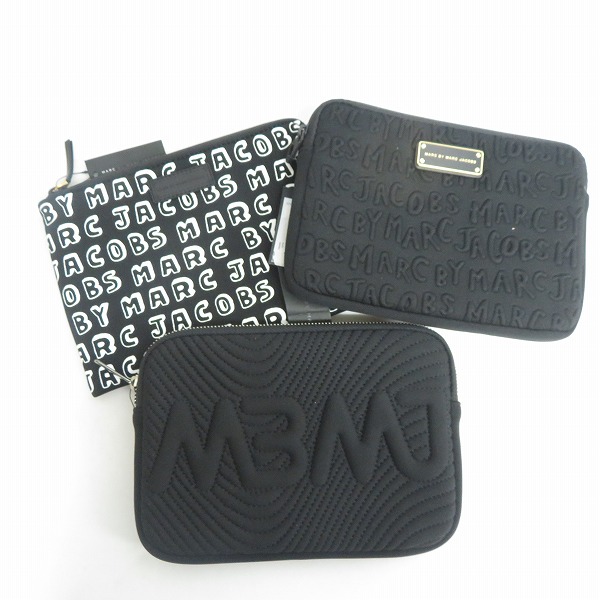 実際に弊社で買取させて頂いた【未使用】MARC BY MARC JACOBS/マークバイマークジェイコブス ミニクラッチ/ポーチ M0002302/M0003463/M0004986 3点セット