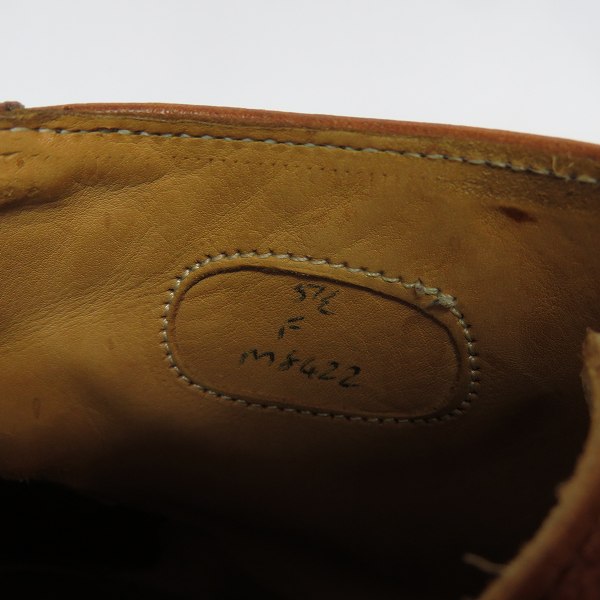 実際に弊社で買取させて頂いたCHEANEY/チーニー  UNITED ARROWS/ユナイテッドアローズ 別注 ウイングチップ チャッカブーツ M8422/5.5の画像 5枚目