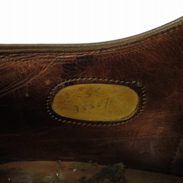 実際に弊社で買取させて頂いたCHEANEY/チーニー プレーントゥ レザーシューズ 3855/5.5の画像 5枚目