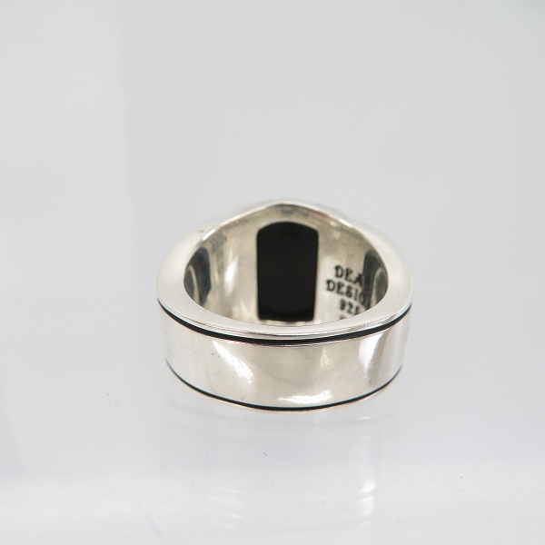 実際に弊社で買取させて頂いたDEAL DESIGN/ディールデザイン 2018S/S LIVE GYM Varnish 925/K18 バーニッシュカレッジリング/24号の画像 3枚目