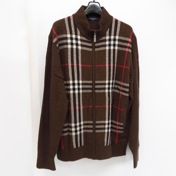 実際に弊社で買取させて頂いたBURBERRY LONDON/バーバリーロンドン チェック ジップアップ ウール ジャケット BBT17-511-56/L