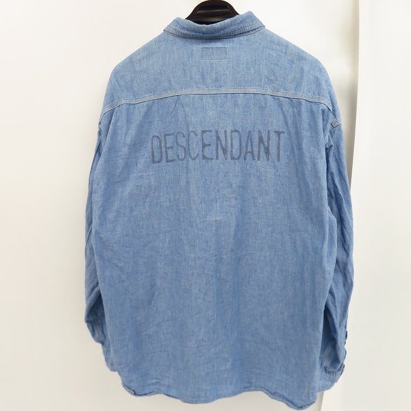 実際に弊社で買取させて頂いたDESCENDANT/ディセンダント 20SS VANNING CHAMBRAY SHIRT/ステンシル シャンブレー 長袖 シャツ 201WVDS-SHM03/3