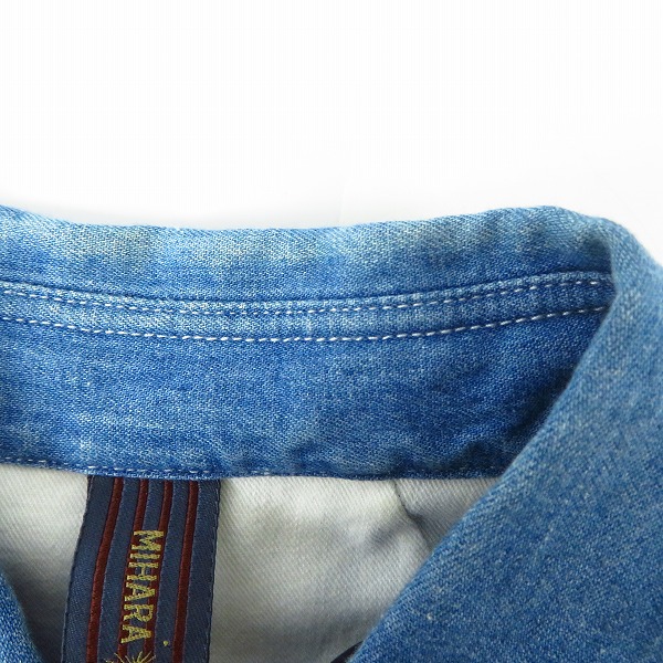 実際に弊社で買取させて頂いたMIHARAYASUHIRO/ミハラヤスヒロ デニムシャツ ブリーチ加工 41023168/46の画像 4枚目