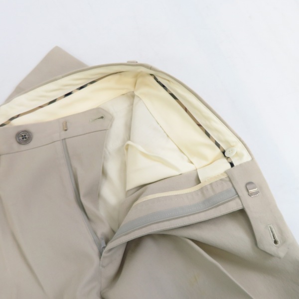 実際に弊社で買取させて頂いたBURBERRY/バーバリー ラムウール コットンパンツ BBS25-557-02 size：91の画像 5枚目
