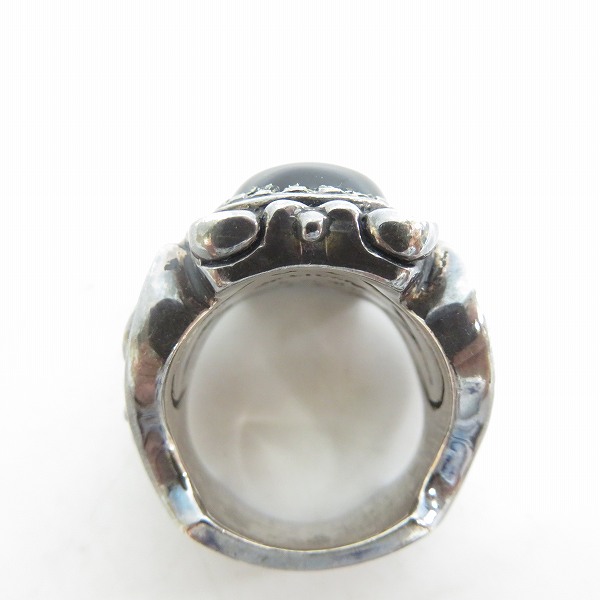 実際に弊社で買取させて頂いた【ギャラ付き】LEATHERS & TREASURES/レザーズアンドトレジャーズ Square Crest Ring 16号の画像 4枚目