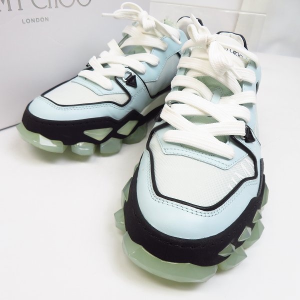 実際に弊社で買取させて頂いたJIMMY CHOO/ジミーチュウ DIAMOND X TRAINER/MUM X POWDER BLUE MIX 204 42