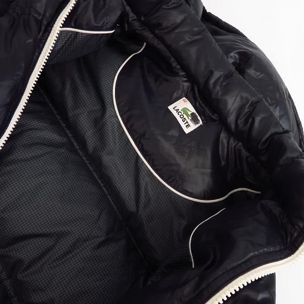 実際に弊社で買取させて頂いたLACOSTE/ラコステ フーデッドダウンジャケット ブラック BF319E/42の画像 2枚目