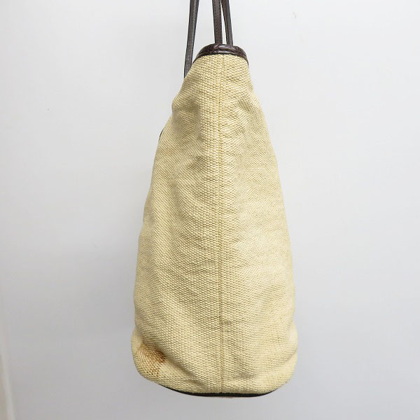 実際に弊社で買取させて頂いたCELINE/セリーヌ ラフィア×レザー トートバッグ/ハンドバッグの画像 2枚目