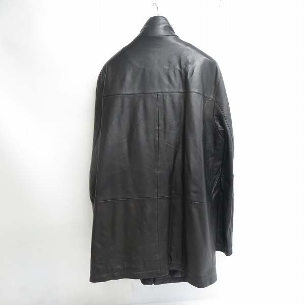 実際に弊社で買取させて頂いたHUGO BOSS/ヒューゴボス ラムレザー ロング レザーコート/54の画像 1枚目