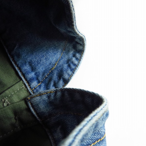 実際に弊社で買取させて頂いたATMOS LAB/アトモス PULLOVER HOODED SHIRT OLIVE プルオーバー フーデッドシャツ AL19F-TP02 XLの画像 5枚目