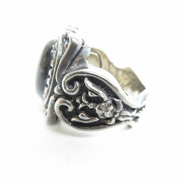 実際に弊社で買取させて頂いた【ギャラ付き】LEATHERS & TREASURES/レザーズアンドトレジャーズ Square Crest Ring 16号の画像 2枚目