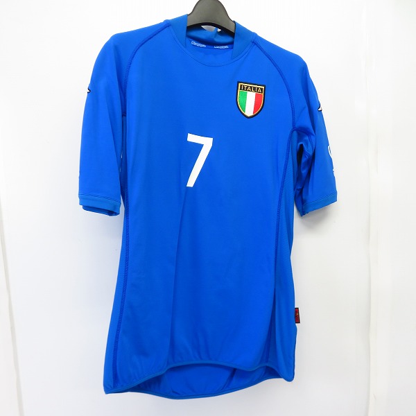 実際に弊社で買取させて頂いた【証明書】Kappa/カッパ 2002年 日韓ワールドカップ イタリア代表 ＃7 デル ピエロ サイン入 ユニフォーム Size：Lの画像 1枚目