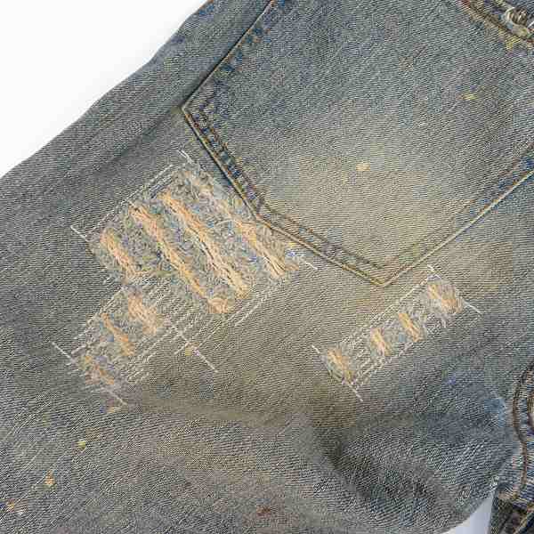 実際に弊社で買取させて頂いたIF SIX WAS NINE/イフシックスワズナイン ダメージ加工 デニムパンツ MUD MAX/BEAR 351DK 29の画像 7枚目