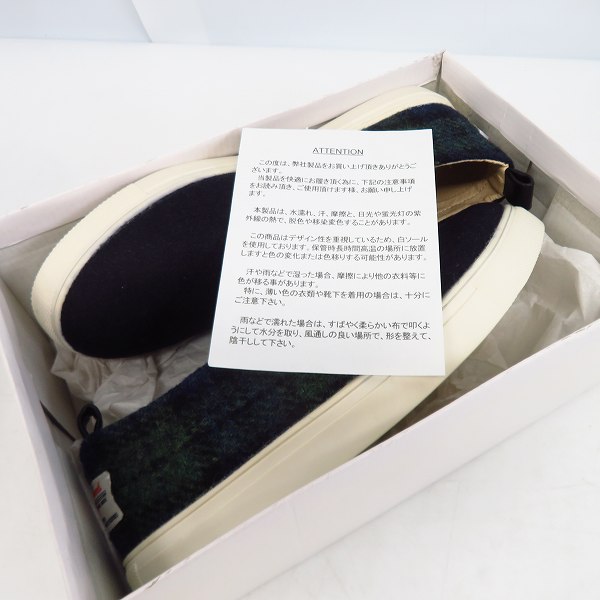 実際に弊社で買取させて頂いたCIAOPANIC TYPY/チャオパニックティピー HARRIS TWEED/ハリスツイード チェック切り替えし スリッポン/43の画像 7枚目