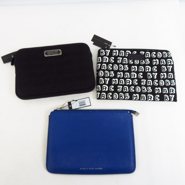 実際に弊社で買取させて頂いた【未使用含む】MARC BY MARC JACOBS/マークバイマークジェイコブス ミニクラッチ/ポーチ M0002302/M0003982/M0003463 3点セット