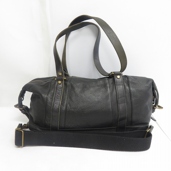 実際に弊社で買取させて頂いたMASTER-PIECE/マスターピース GENTLE 2WAY レザー ショルダー/ボストンバッグ ブラック 24021の画像 1枚目