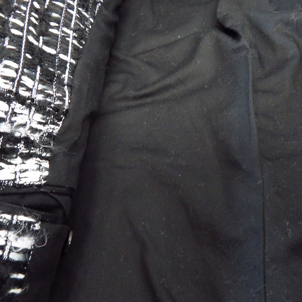 実際に弊社で買取させて頂いたBALMAIN/バルマン 2019-20FW Tweed Long Coats/ツイード ロング コート SH08565X062/48の画像 6枚目