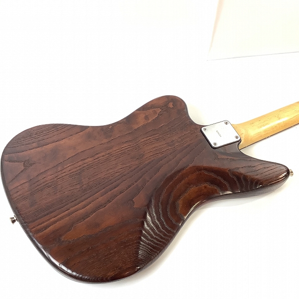 実際に弊社で買取させて頂いた★メーカー不明 詳細不明 ジャガー シェイプ エレキギター Bacchus製ソフトケース付きの画像 5枚目