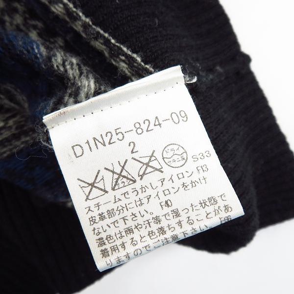 実際に弊社で買取させて頂いたBURBERRY/バーバリー ブラックレーベル 総柄 ニット/セーター D1N25-824-09/2の画像 3枚目