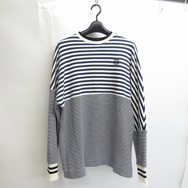 実際に弊社で買取させて頂いたLOEWE/ロエベ 21SS アナグラム ストライプ スウェット トレーナー H526Y24J05/XS