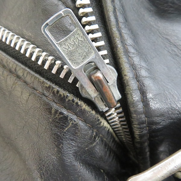 実際に弊社で買取させて頂いたSchott/ショット パーフェクト 618 レザーダブルライダース/40の画像 8枚目