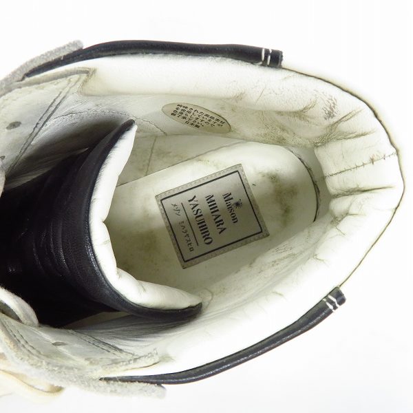 実際に弊社で買取させて頂いたMaison MIHARA YASUHIRO/メゾンミハラヤスヒロ ハイカットスニーカー 26.0の画像 4枚目