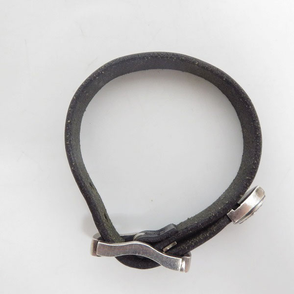 実際に弊社で買取させて頂いたFAL/エフエーエル レザー ブレスレット ブラックの画像 1枚目