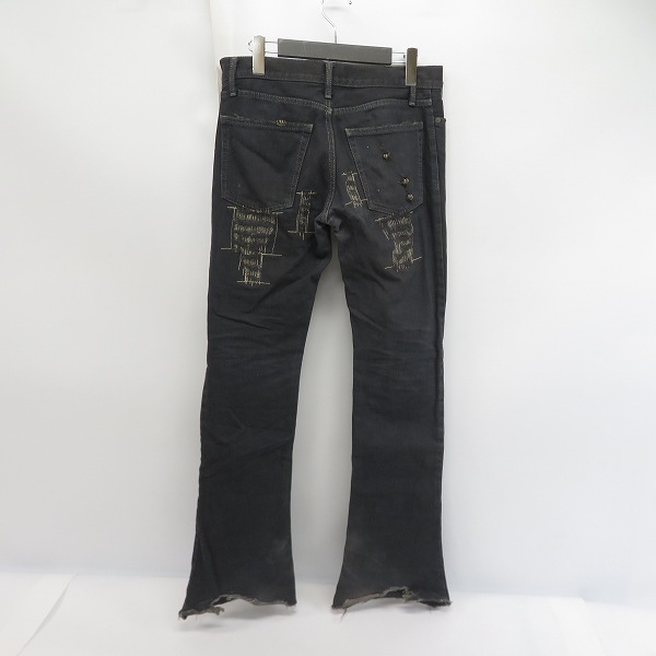 実際に弊社で買取させて頂いたIF SIX WAS NINE/イフシックスワズナイン ダメージ加工 デニムパンツ MUD MAX/BCM 351DK/ブラック系/30の画像 1枚目