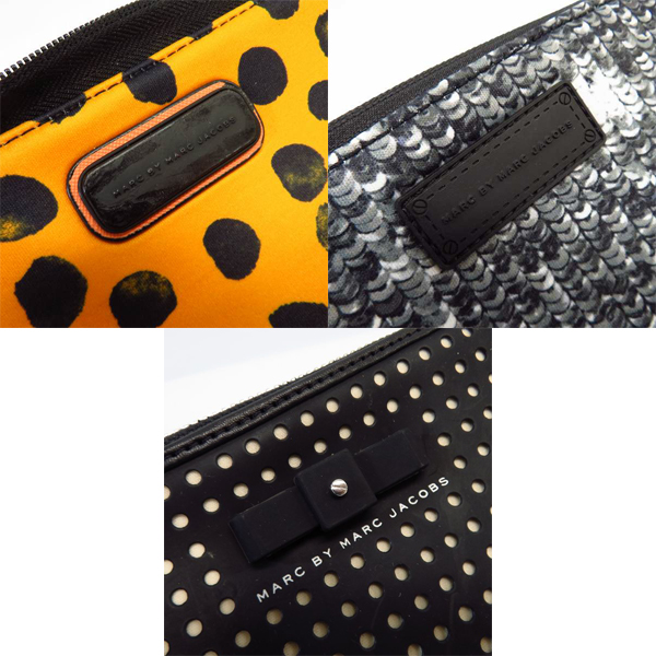 実際に弊社で買取させて頂いたMARC BY MARC JACOBS/マークバイマークジェイコブス ミニクラッチ/ポーチ M0005947/M0002308/M0005937 3点セットの画像 4枚目