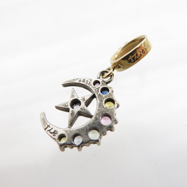 実際に弊社で買取させて頂いたLoree Rodkin/ローリーロドキン マルチカラーストーン/18K ポイント ハーフ ムーン スター ペンダントの画像 1枚目
