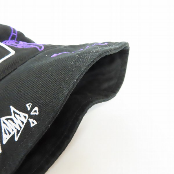 実際に弊社で買取させて頂いたMISHKA/ミシカ 刺繍 バケットハット  ブラック MSS193218F99の画像 7枚目