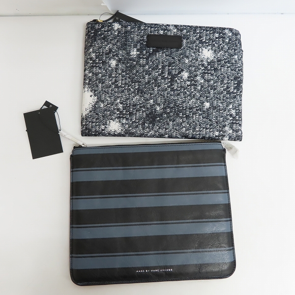 実際に弊社で買取させて頂いた【未使用】MARC BY MARC JACOBS/マークバイマークジェイコブス ミニクラッチバッグ M0005194/M0002307/2点セット
