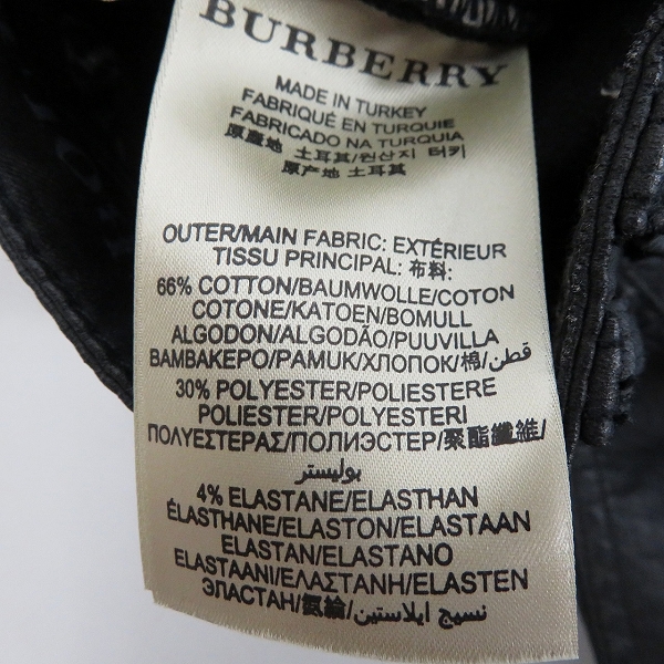 実際に弊社で買取させて頂いたBURBERRY BRIT/バーバリーブリット ロゴプレート コーティング加工スキニーパンツ 26の画像 4枚目