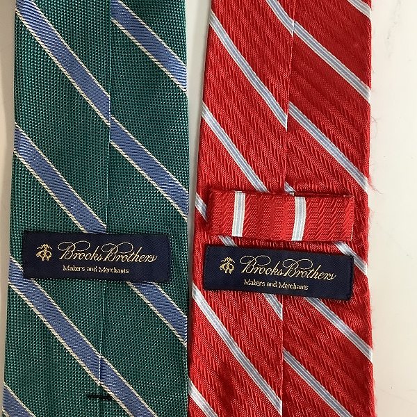 実際に弊社で買取させて頂いたBrooks Brothers/ブルックス ブラザーズ  斜めストライプ ネクタイ 2点セットの画像 4枚目