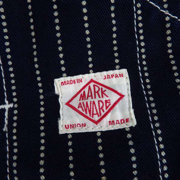 実際に弊社で買取させて頂いたMARKAWARE/マーカウェア ウォバッシュストライプカバーオール ジャケット size：2の画像 4枚目