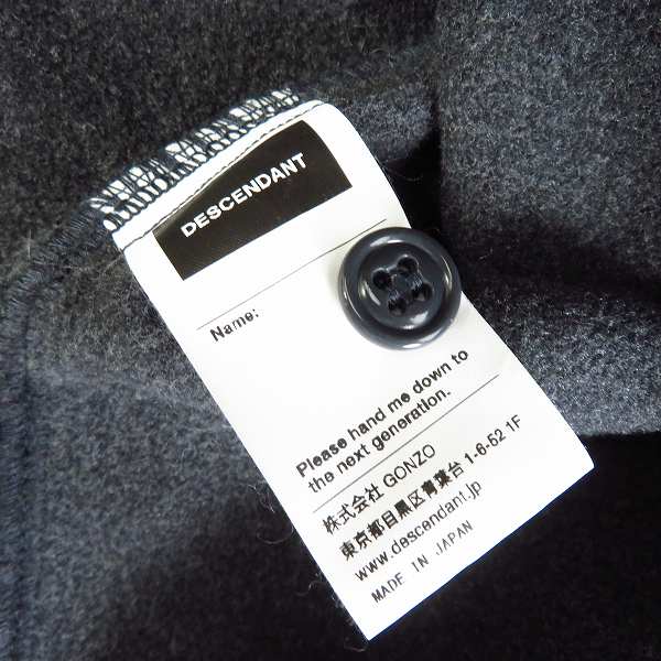 実際に弊社で買取させて頂いたDESCENDANT/ディセンダント  20AW CPOC MELTON SHIRT メルトンシャツ 2の画像 3枚目