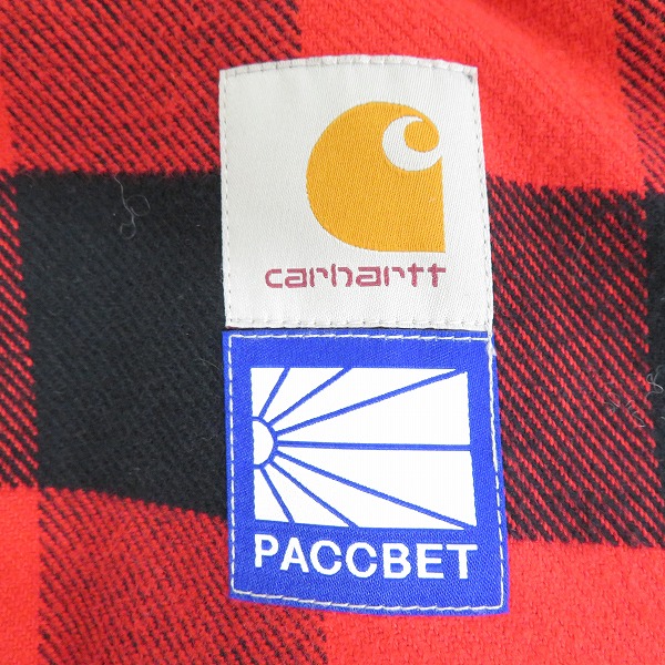 実際に弊社で買取させて頂いたcarhartt/カーハート×paccbet/ラスベート チェック シャツ ジャケット/XSの画像 7枚目