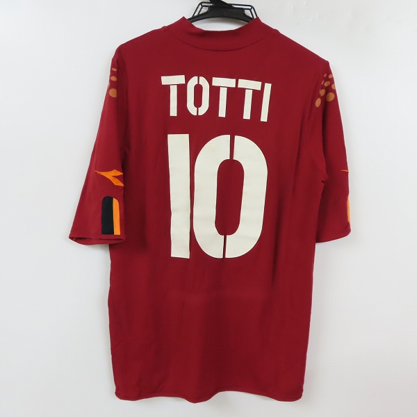 実際に弊社で買取させて頂いたDIADORA/ディアドラ セリアA ASローマ 10番 トッティ ホームユニフォーム/XLの画像 1枚目