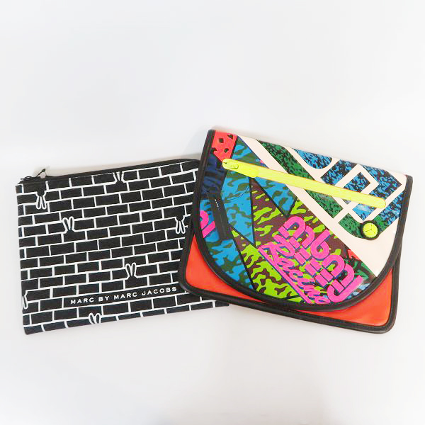 実際に弊社で買取させて頂いた【未使用】MARC BY MARC JACOBS/マークバイマークジェイコブス クラッチバッグ/タブレットケース M0001929/M0004631 2点セット