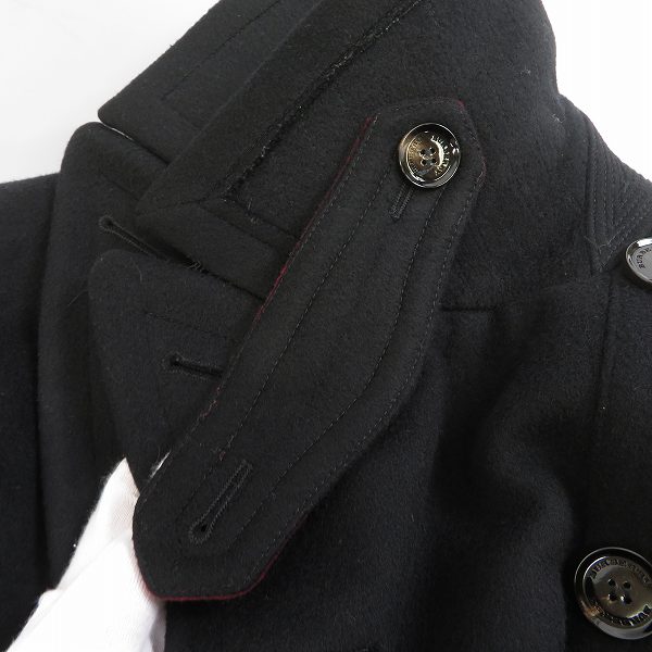 実際に弊社で買取させて頂いたBURBERRY PRORSUM/バーバリープローサム ウールロングコート/44の画像 6枚目
