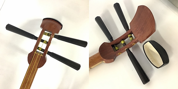 実際に弊社で買取させて頂いた★胡弓 丸打胴 和楽器 弓/駒ケース付きの画像 1枚目